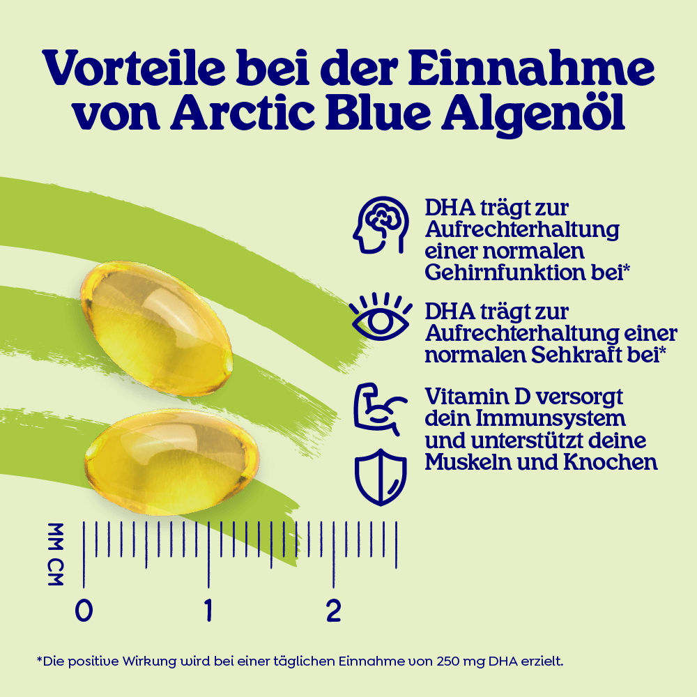 Arctic Blue Omega 3 Algenöl DHA - Vegan (60 kleine Kapseln)