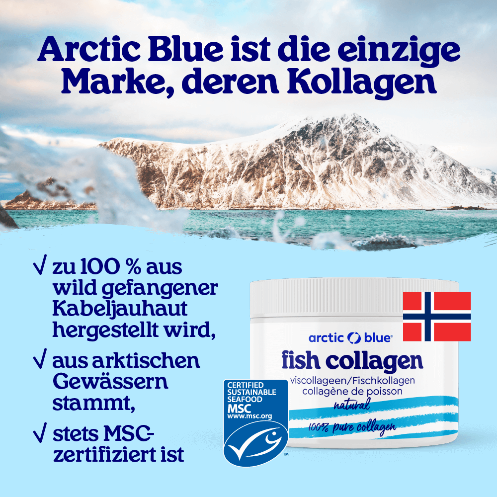 Arctic Blue - Natürliches Fischkollagenpulver - MSC (150 g)