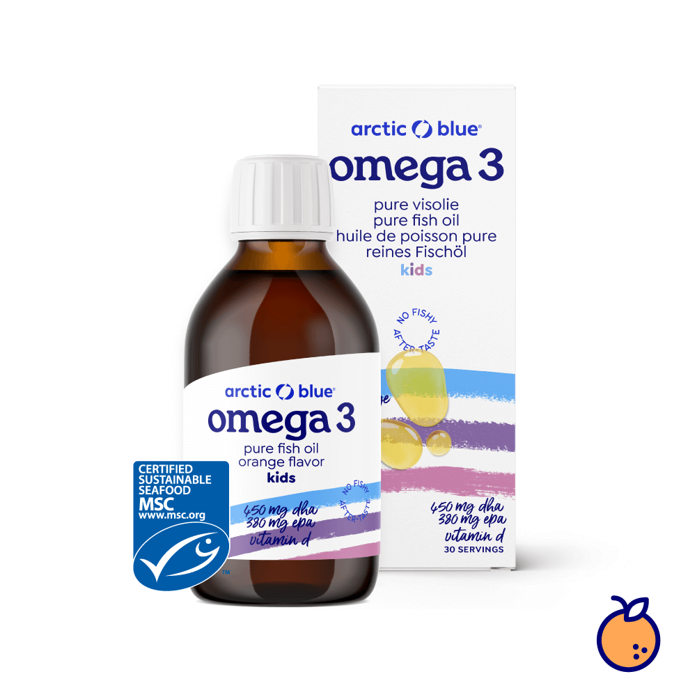 Arctic Blue Omega 3 DHA- und EPA-Fischöl für Kinder mit Vitamin D3 - MSC (150 ml Flasche)