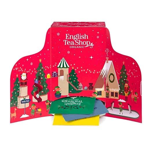 English Tea Shop Germany | Adventskalender - Rot - 24 einzeln verpackte BIO-Tees