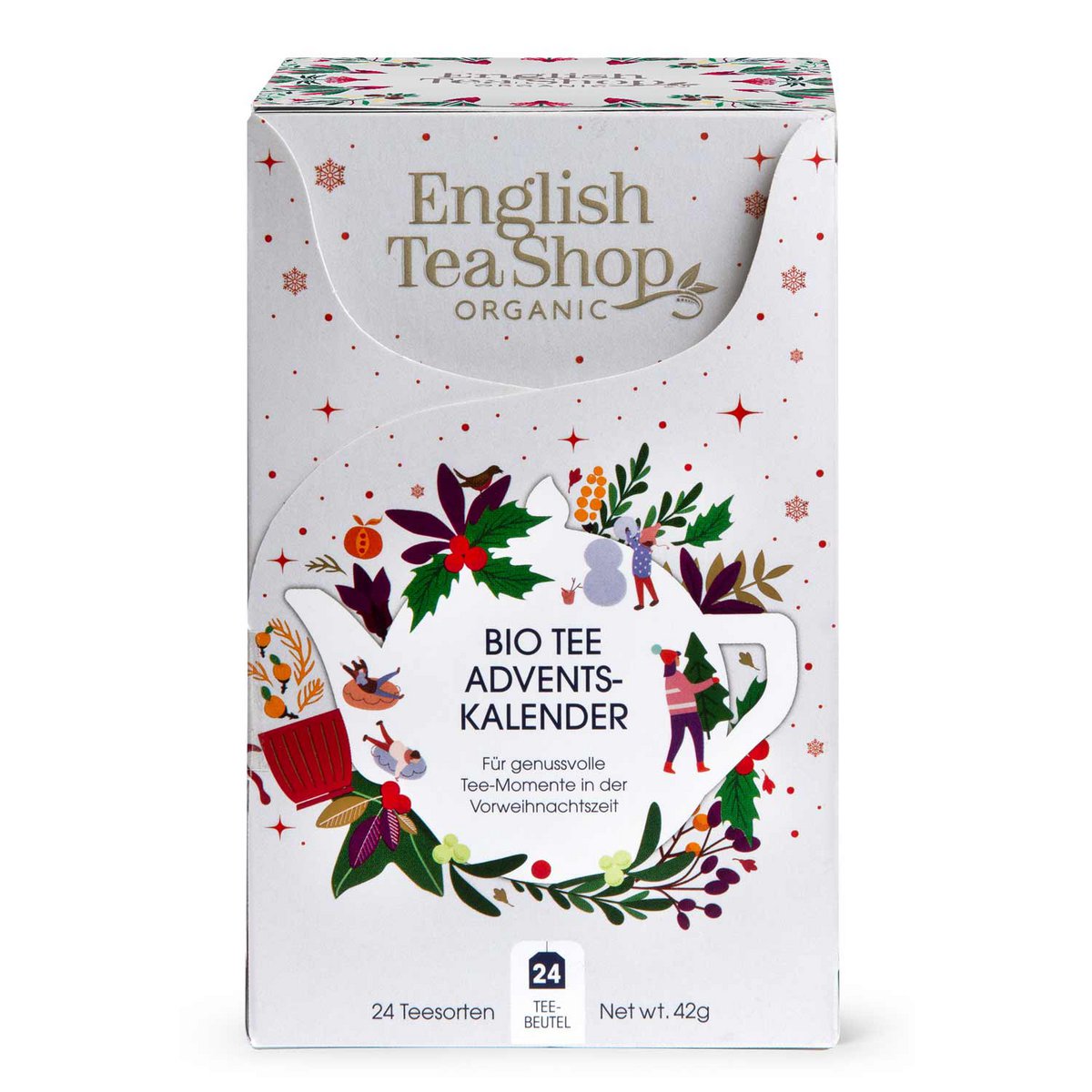 English Tea Shop Germany | Adventskalender - Weiß - 24 einzeln verpackte BIO-Tees