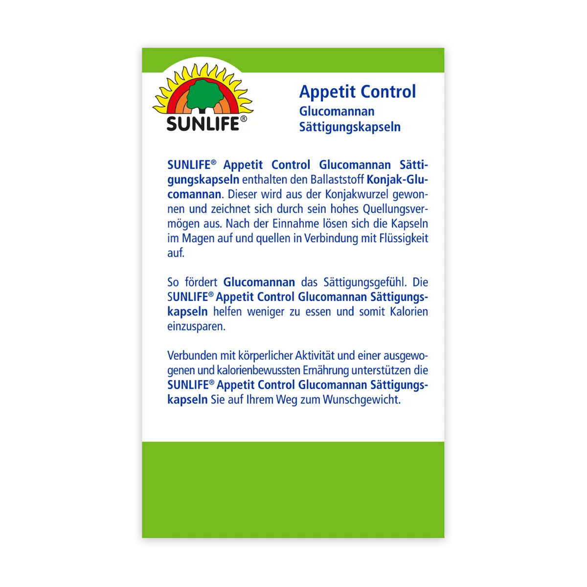 Sunlife | Appetit Control Glucomannan 48 Kapseln