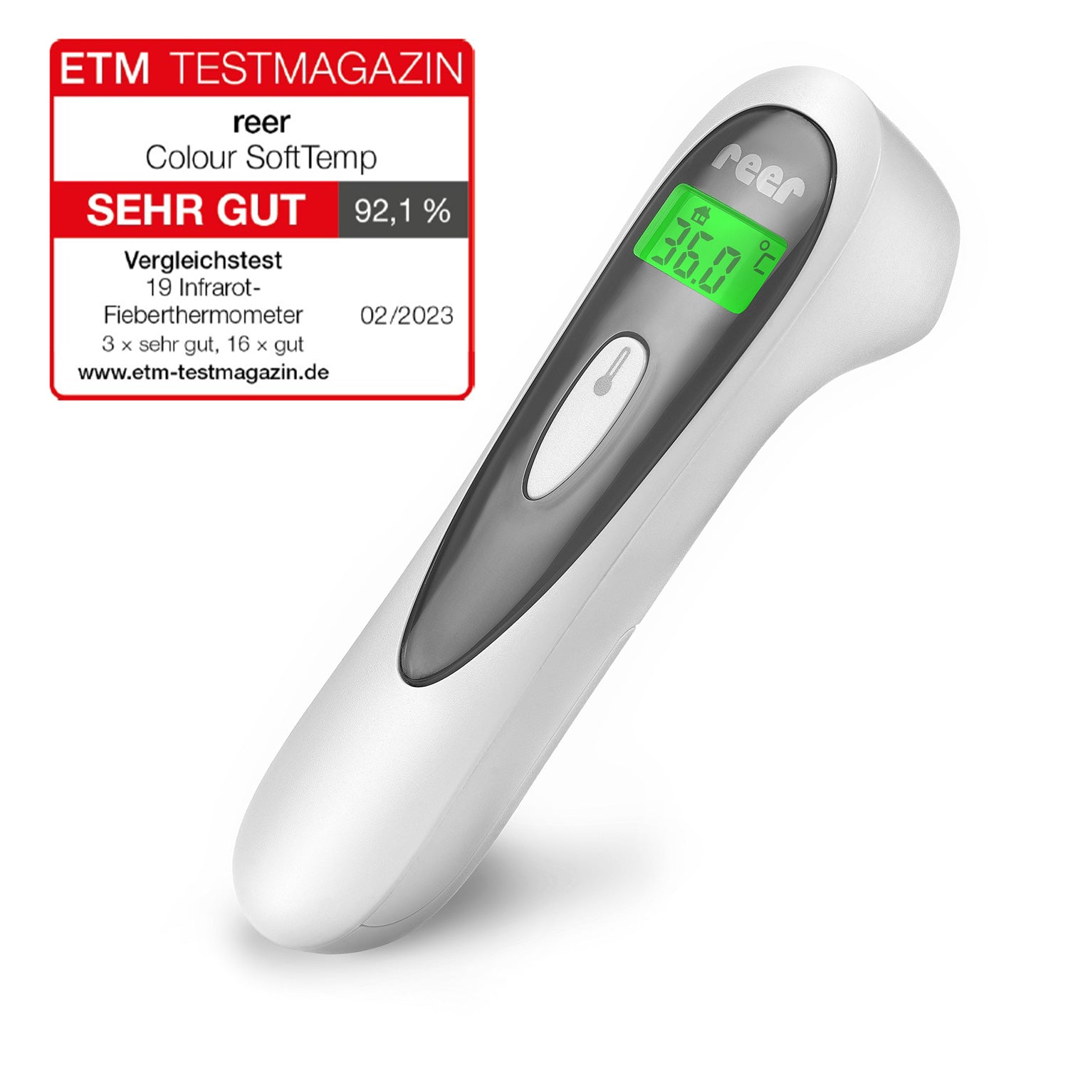 reer | Colour SoftTemp 3in1 kontaktloses Infrarot- Fieber Thermometer