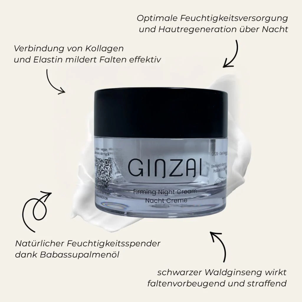 GINZAI I Straffende Nachtcreme mit Ginseng I 50 ml