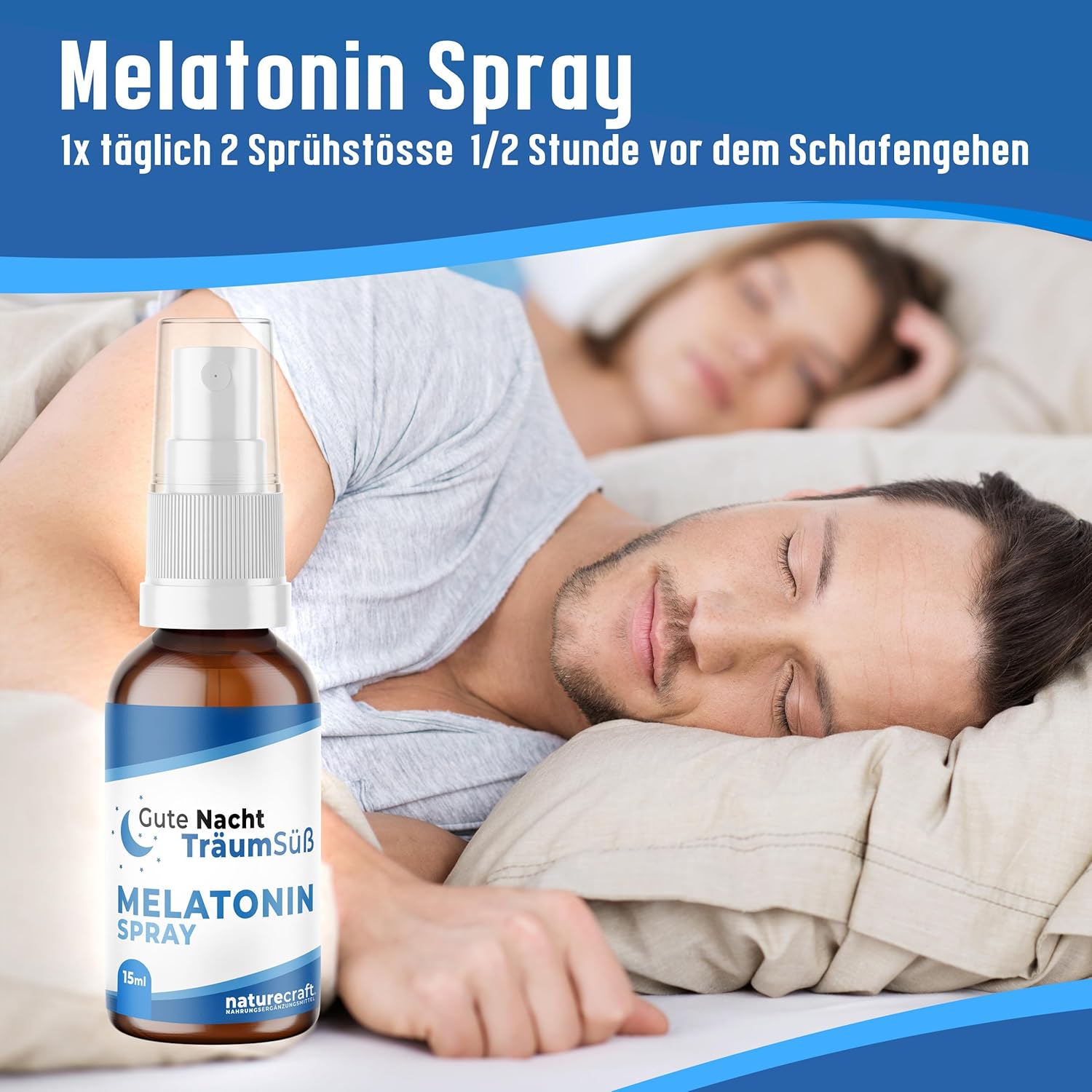 NatureCraft | Vegan Gute Nacht Melatonin Spray - 15 ml