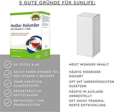 Sunlife | Heißer Holunder mit Vitamin C + Zink