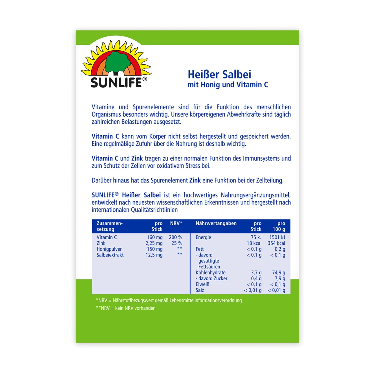 Sunlife | Heißer Salbei mit Honig und Vitamin C