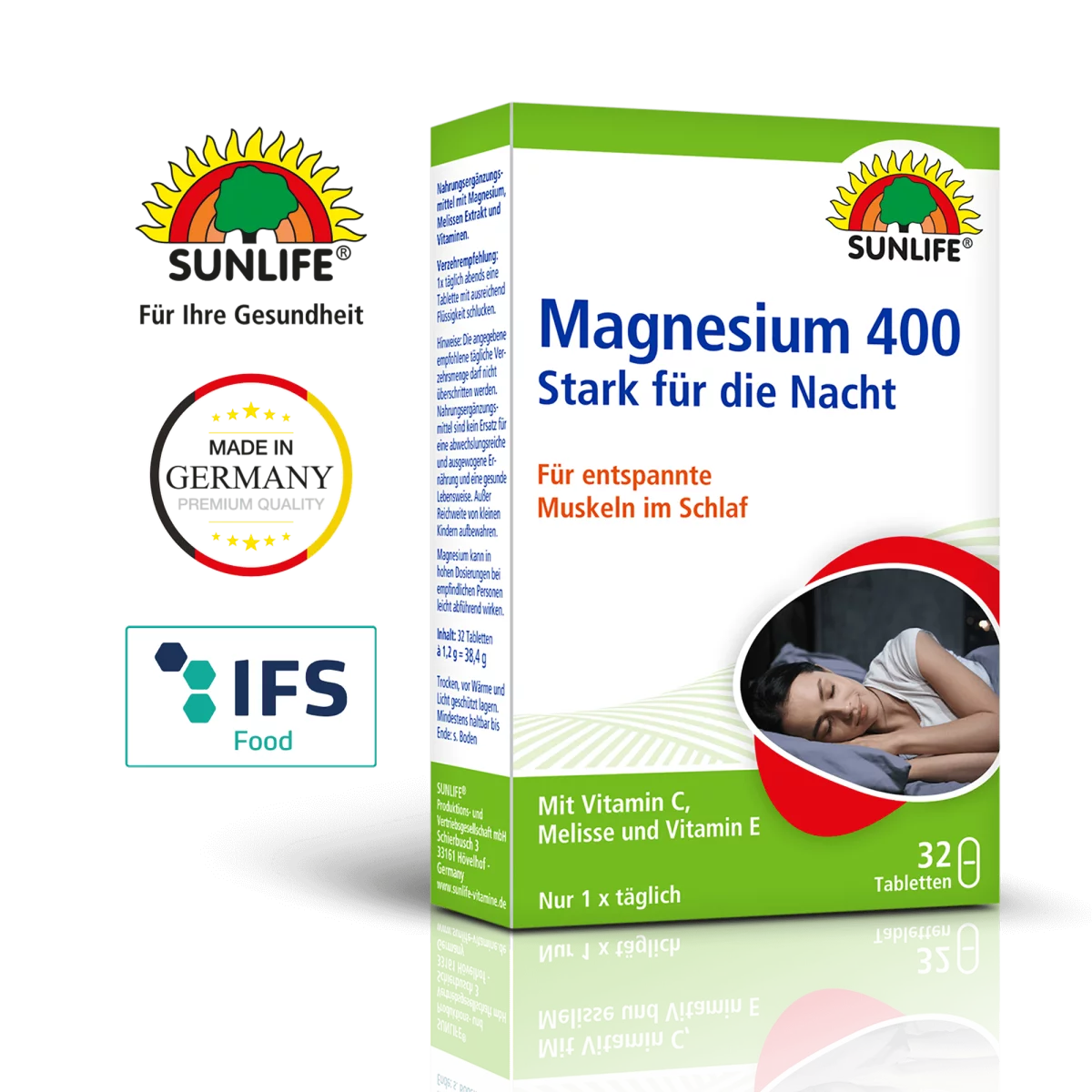 Sunlife | Magnesium 400 Nacht Tabletten