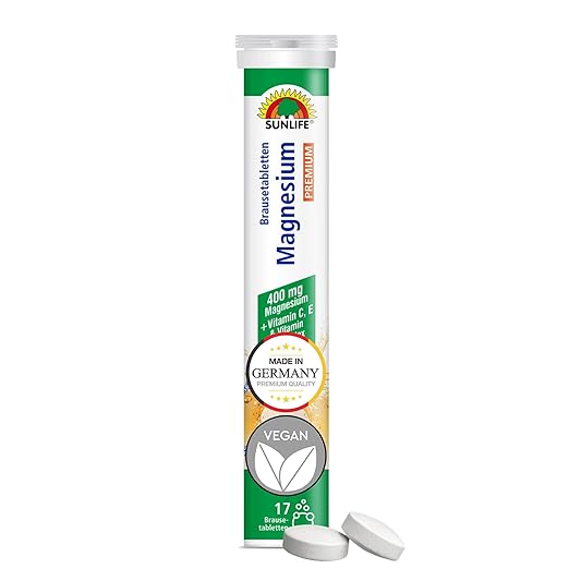 Sunlife | Magnesium Brausetabletten + B-Komplex - Premium hochdosiert