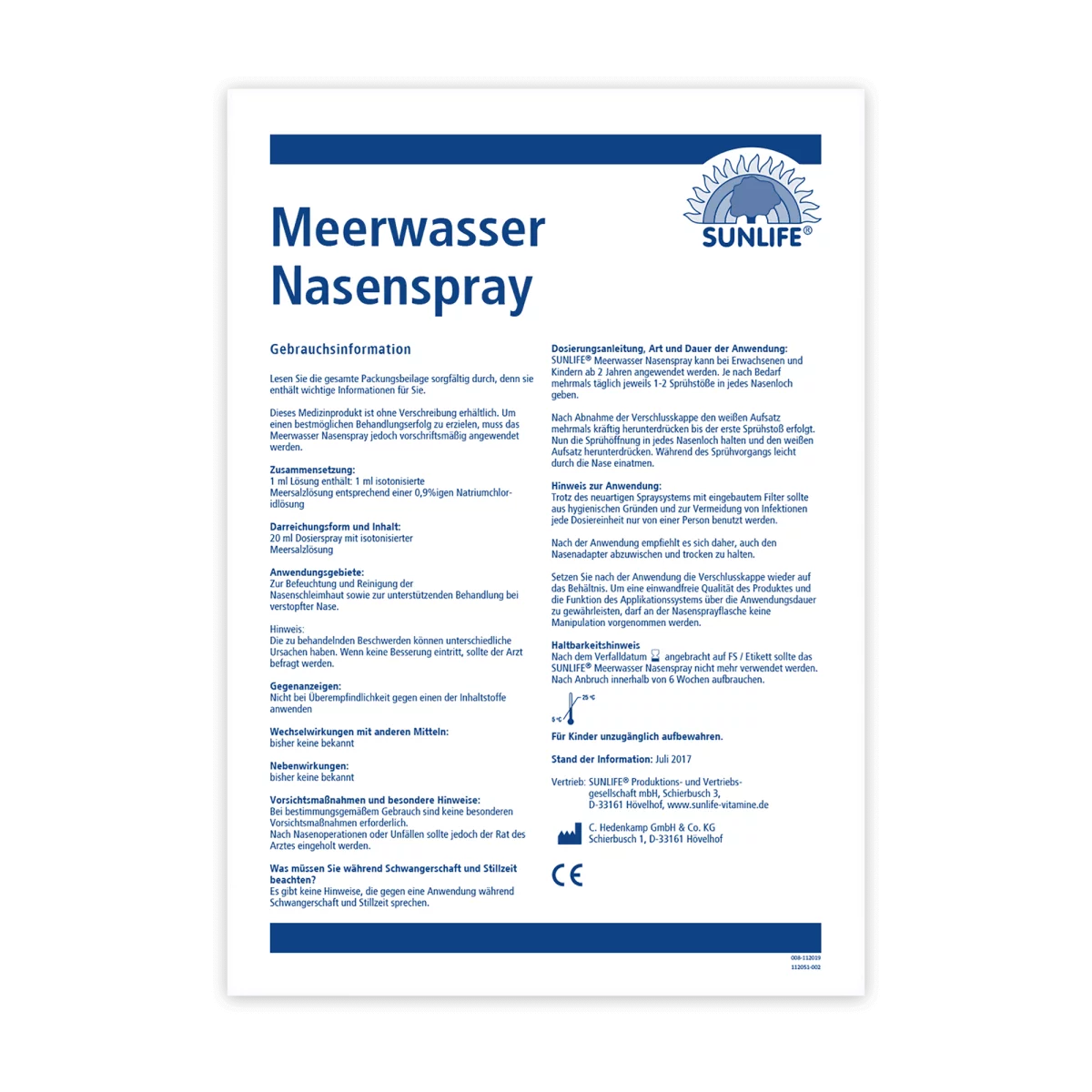 Sunlife | Meerwasser Nasenspray 20ml