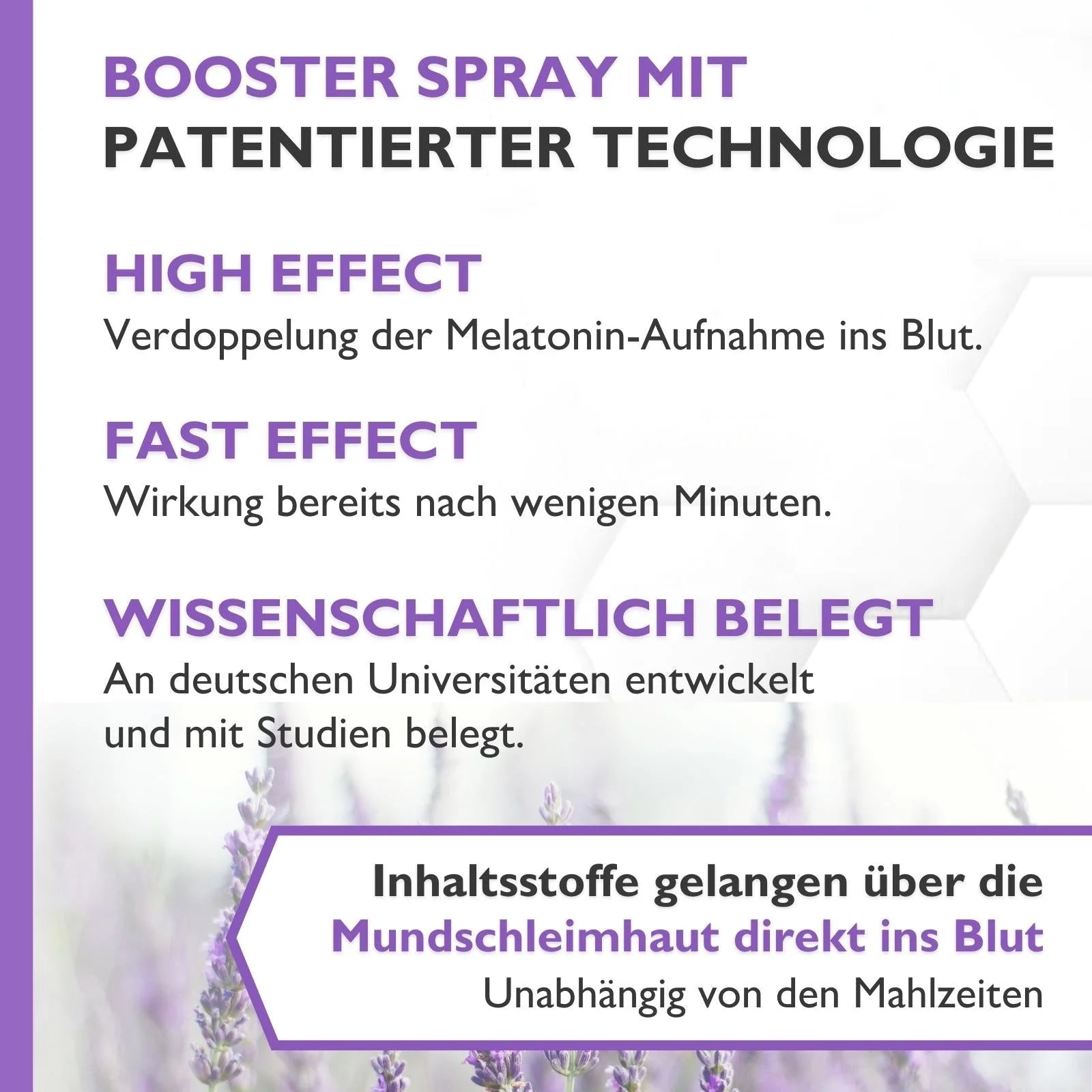 Code Vital Melatonin - Lavendel- Baldrian Relax Spray - Für erholsamen SCHLAF