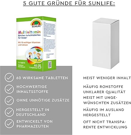 Sunlife | Multivitamin Bärchen für Kinder - 60 Stk.