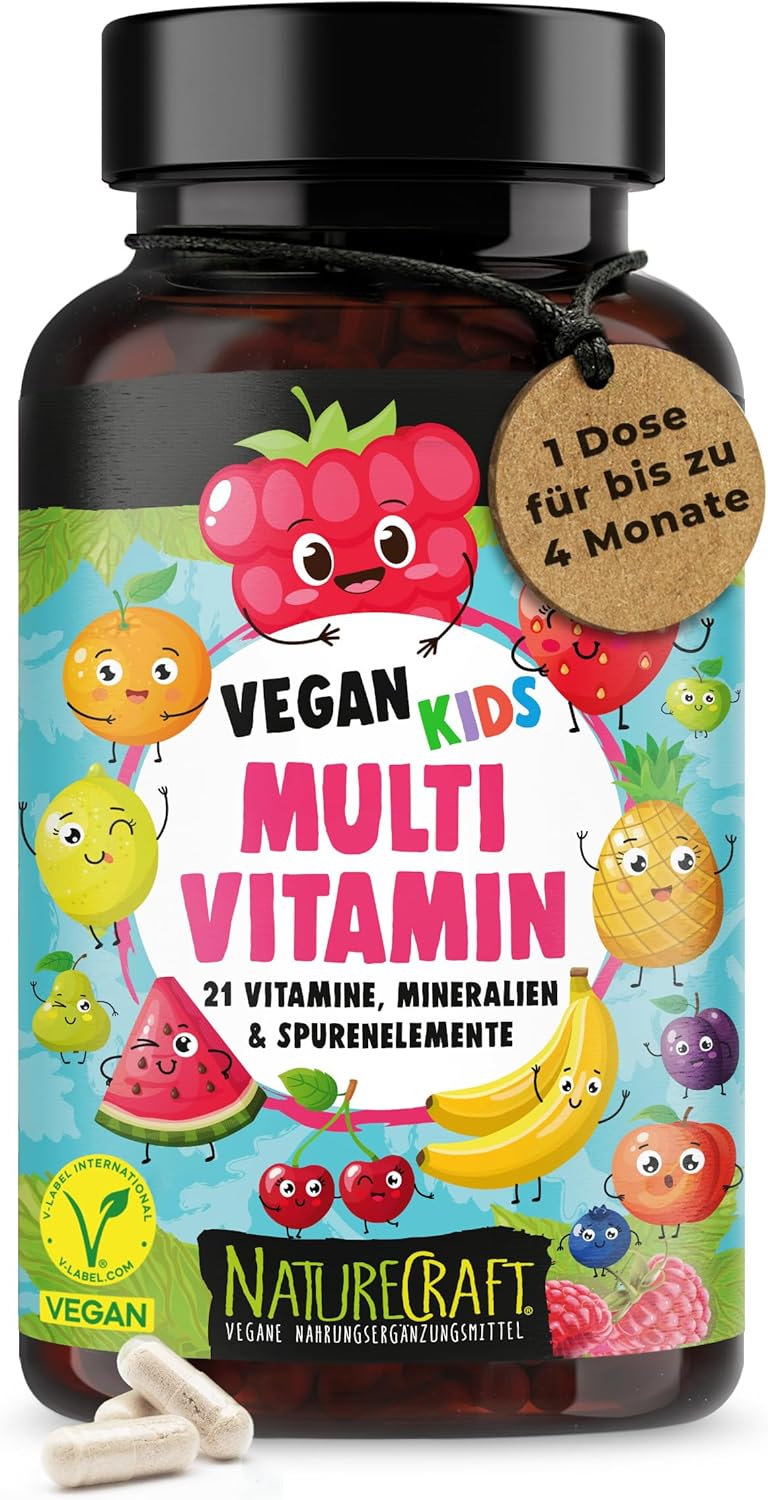 NatureCraft | Vegan Kids Multivitamins - 120 Kapseln