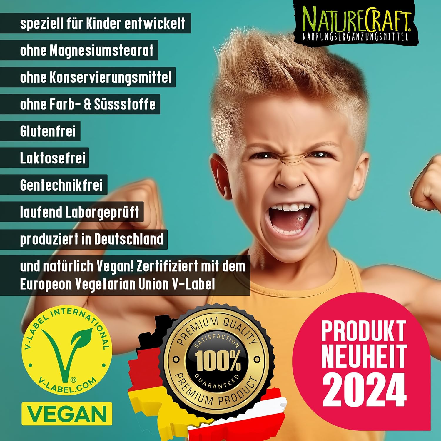 NatureCraft | Vegan Vitamin D3+K2 Tropfen KIDS - 20ml