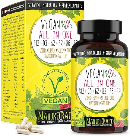 NatureCraft | Vegan All-In-One KIDS Vitamine - 120 kapseln