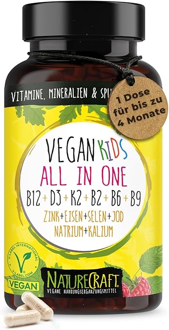 NatureCraft | Vegan All-In-One KIDS Vitamine - 120 kapseln