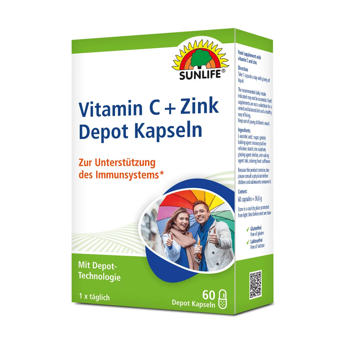 Sunlife | Vitamin C + Zink Depot Kapseln