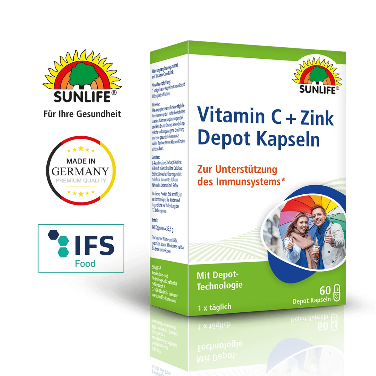 Sunlife | Vitamin C + Zink Depot Kapseln