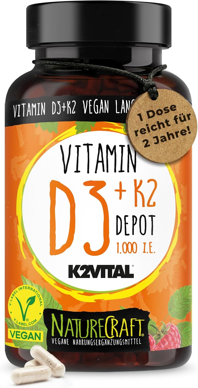 NatureCraft | Vitamin D3+K2 Depot - 100 Kapseln