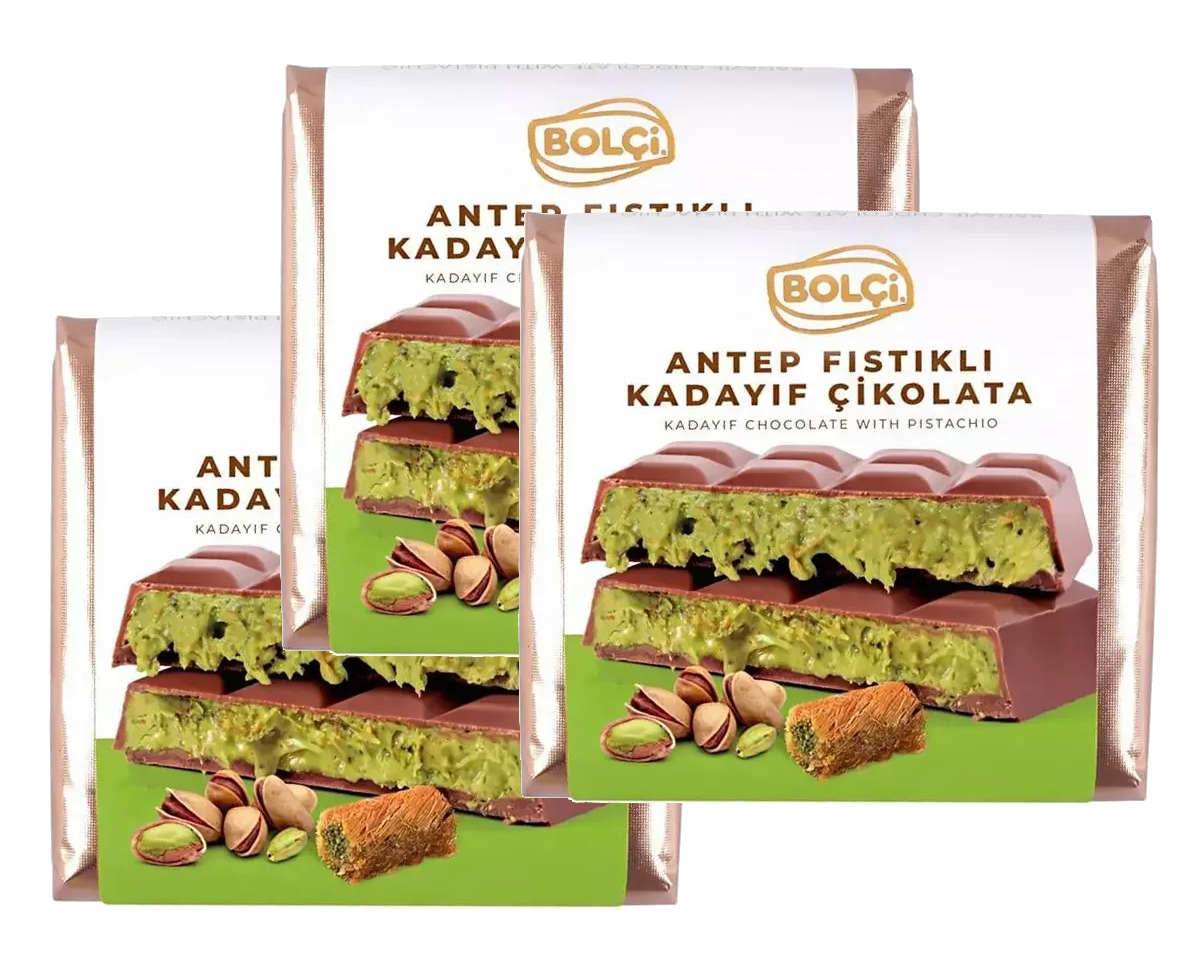 Dubai-Schokolade mit Pistaziencreme und Kunafa-Füllung – 100g - Bolci