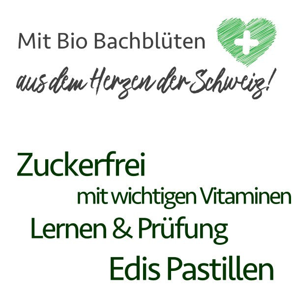 Edis Lernen und Prüfung Bio Bachblüten Pastillen