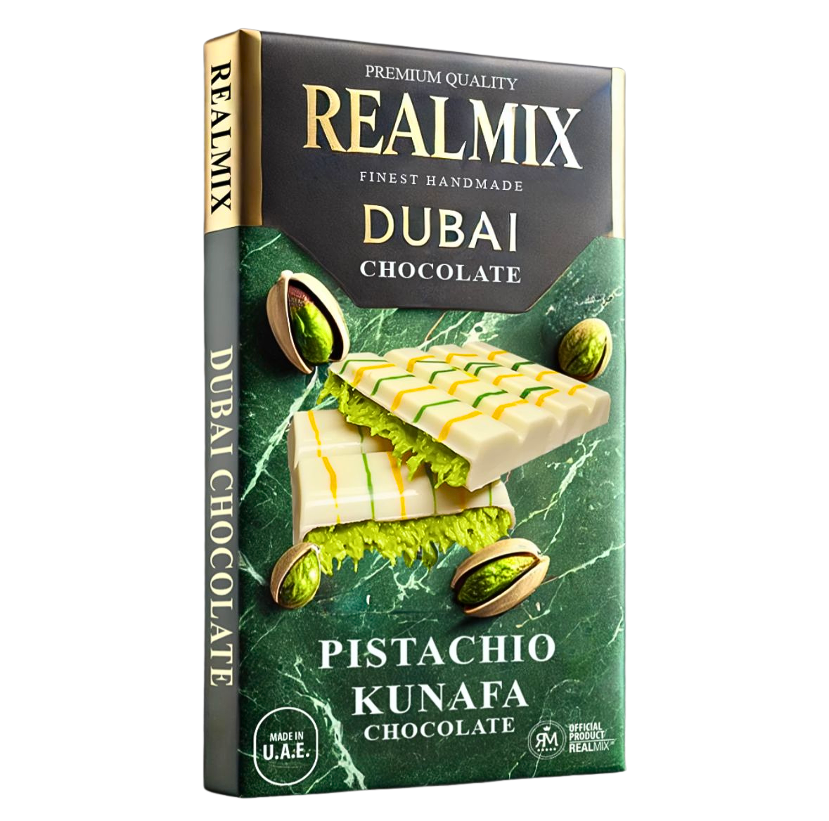 Realmix Orig. Weisse Pistazien Dubai Schokolade - 160g - ab 11.12 lieferbar - JETZT VORBESTELLEN